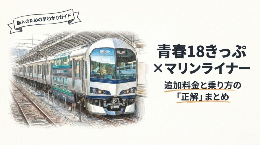 青春18きっぷでマリンライナーに乗る方法と追加料金を完全解説
