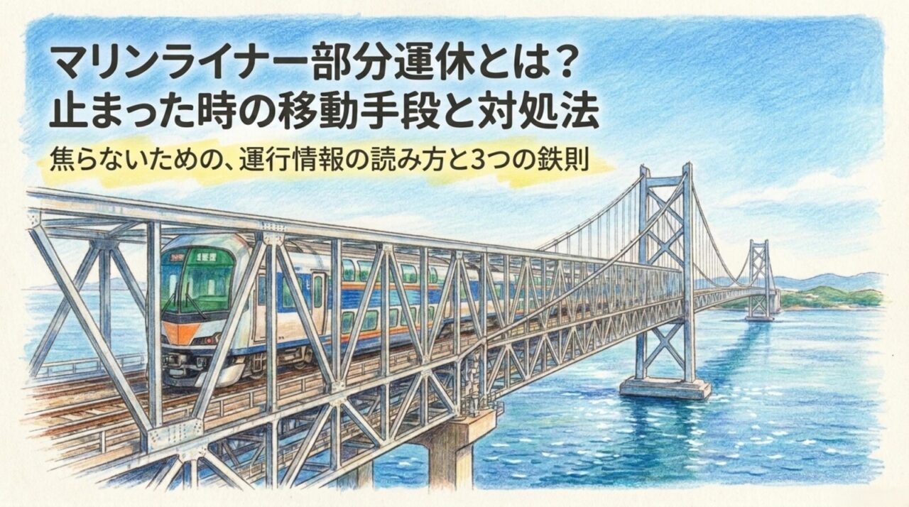 マリンライナーの部分運休とは？止まった時の移動手段と対処法を解説