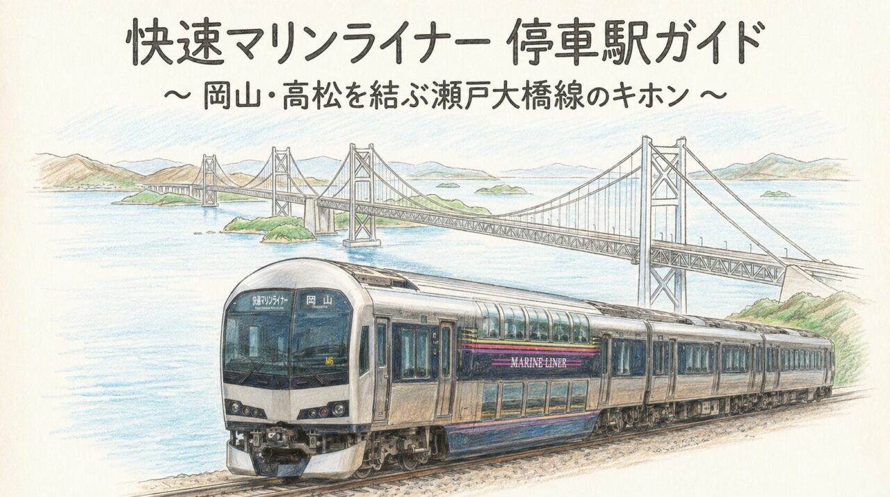 マリンライナー停車駅完全ガイド｜路線図と通過駅を一覧解説