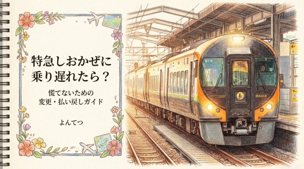 特急しおかぜに乗り遅れたら？変更・払い戻しの対応手続きを解説
