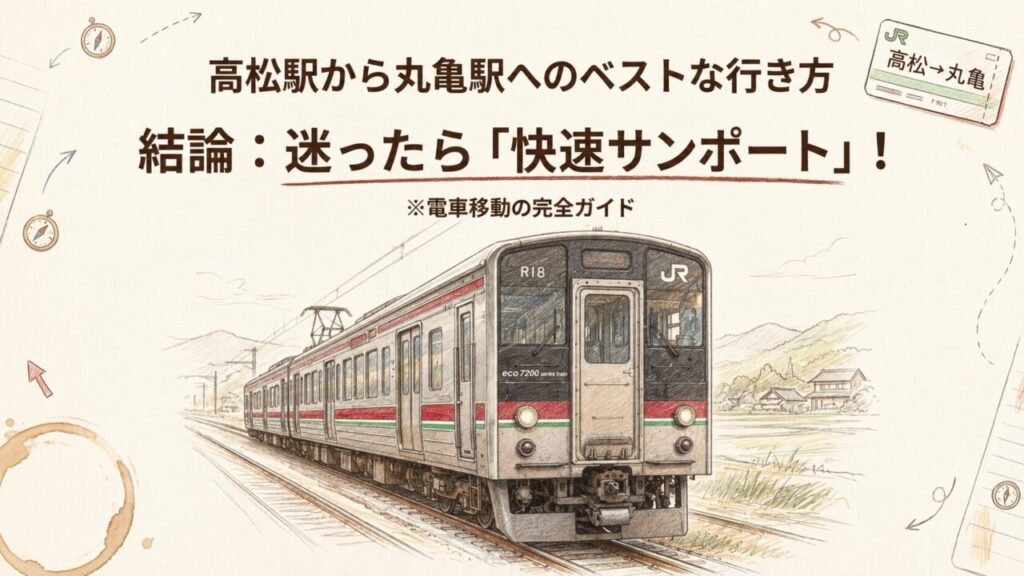 高松駅から丸亀駅へ電車で行く方法｜料金・時間・終電を解説