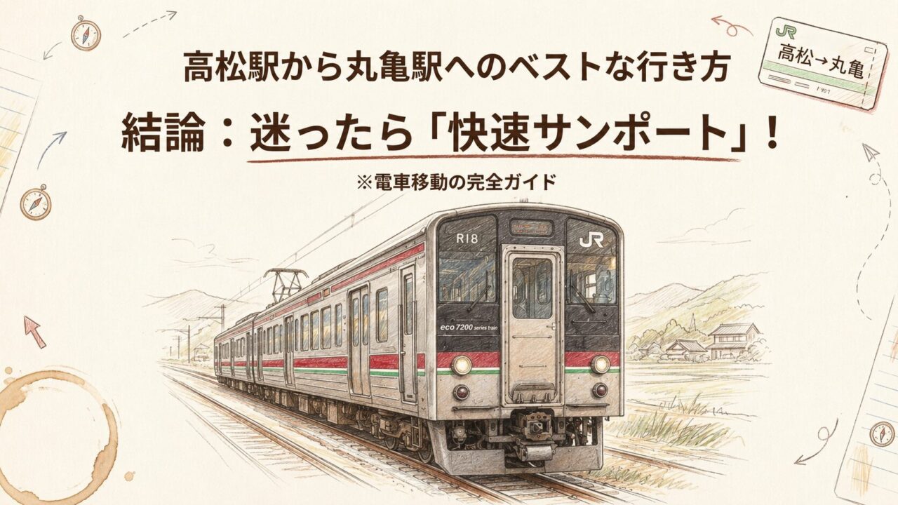 高松駅から丸亀駅へ電車で行く方法｜料金・時間・終電を解説