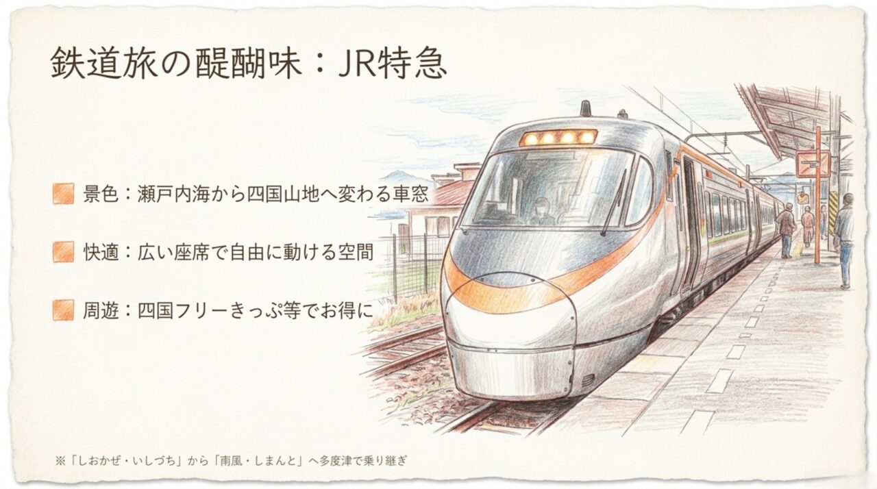 松山から高知へ特急しおかぜ・いしづちと南風・しまんとを乗り継ぐJR旅の魅力