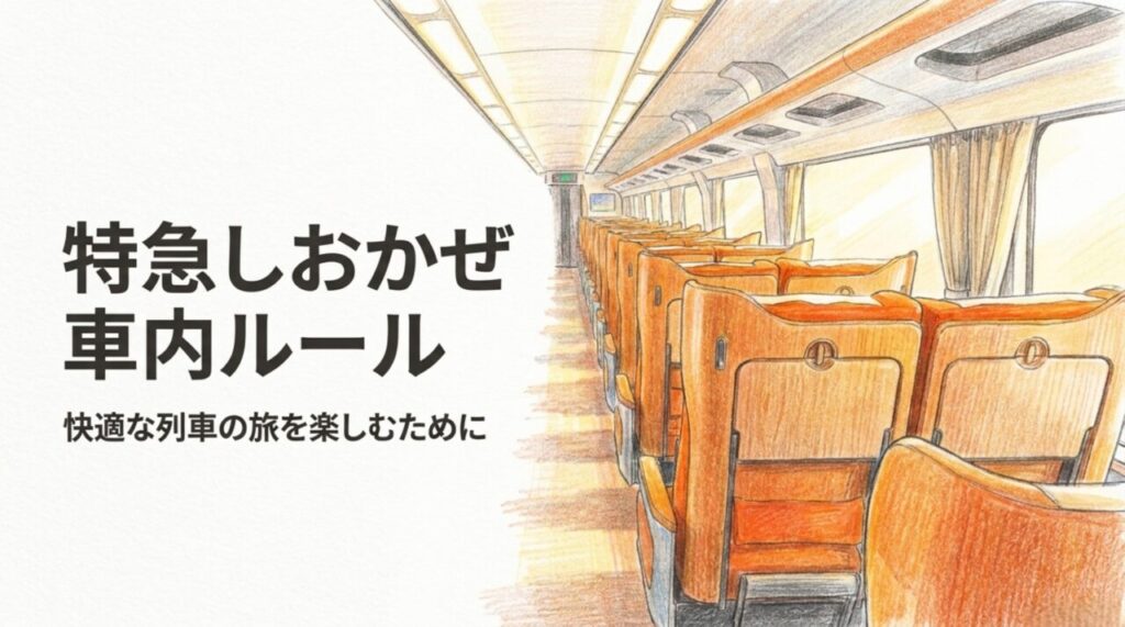 特急しおかぜ車内ルール｜飲食・喫煙・ゴミ・携帯電話を解説